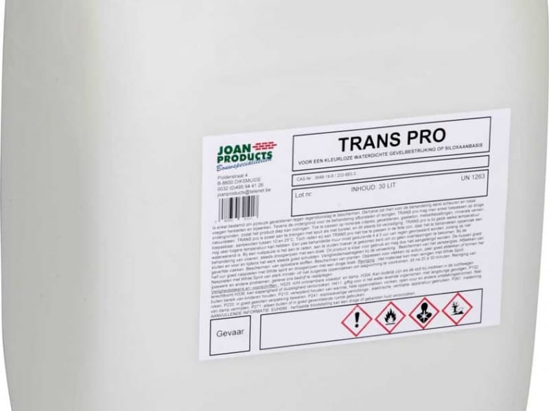 TRANS PRO Gevelwaterafstotende producten - Joan Products